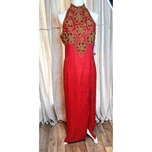 VTG Mark & John by Sam Red Sequined Evening Gown NWT Size L